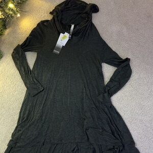 Kensie Charcoal Hooded dress